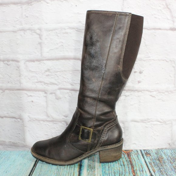 L.L. Bean Shoes - LL Bean Deerfield Brown Leather Side Zip Buckle Tall Boots Size 8.5 M(B)